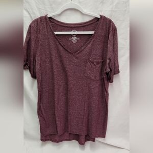 Maurices 24/7 Burgundy Top